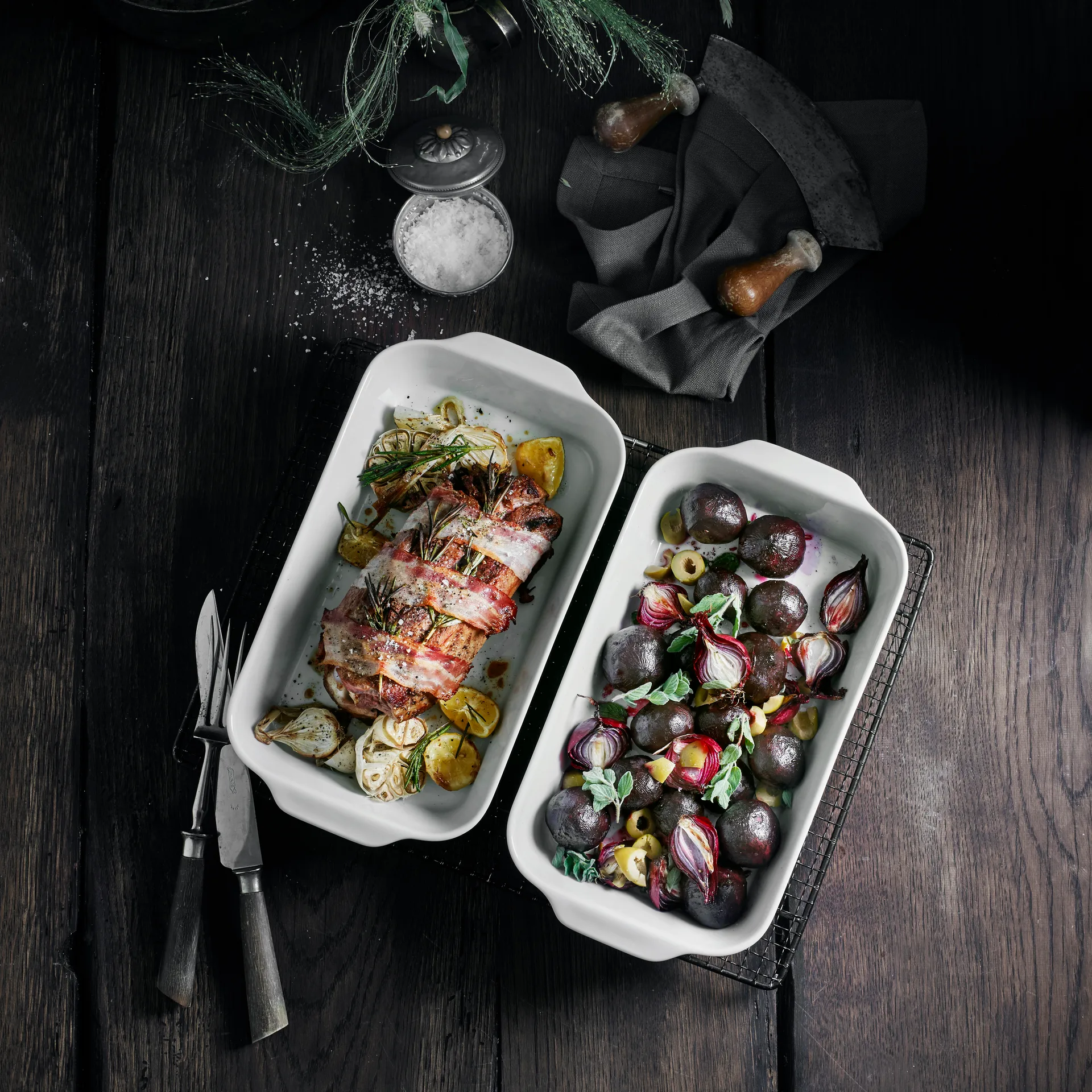 Fuente de servir honda Pillivuyt blanca, 38x21 cm Pillivuyt