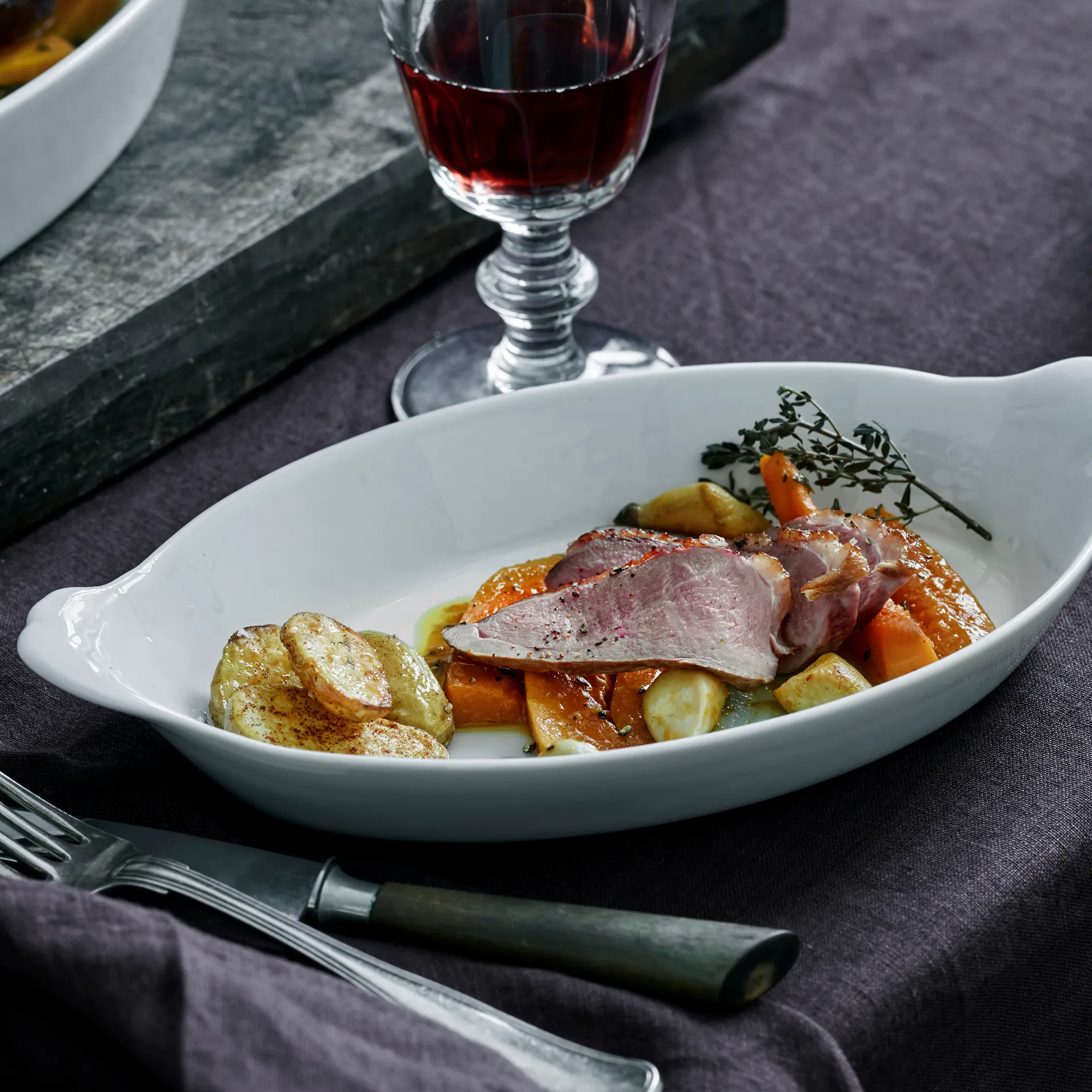 Fuente de servir ovalada Pillivuyt, blanco, 23x13 cm Pillivuyt