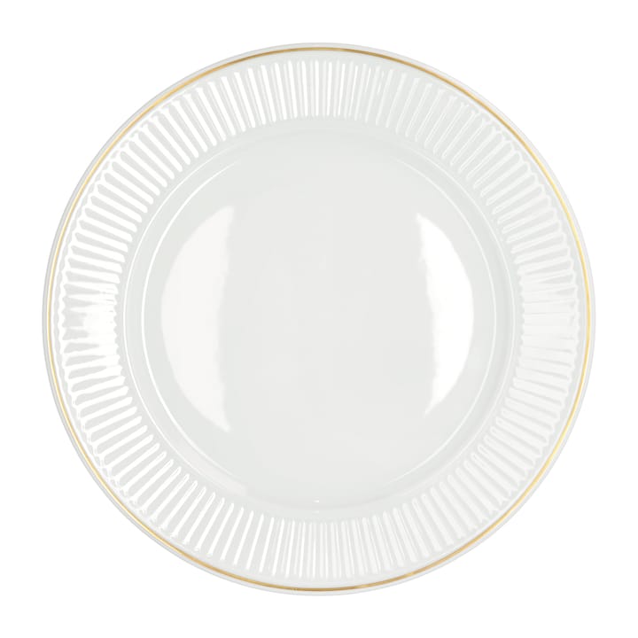 Plato con canto dorado Plissé Ø22 cm - blanco - Pillivuyt