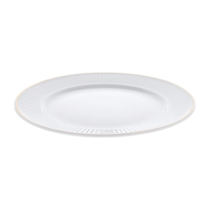 Plato con canto dorado Plissé Ø22 cm - blanco - Pillivuyt