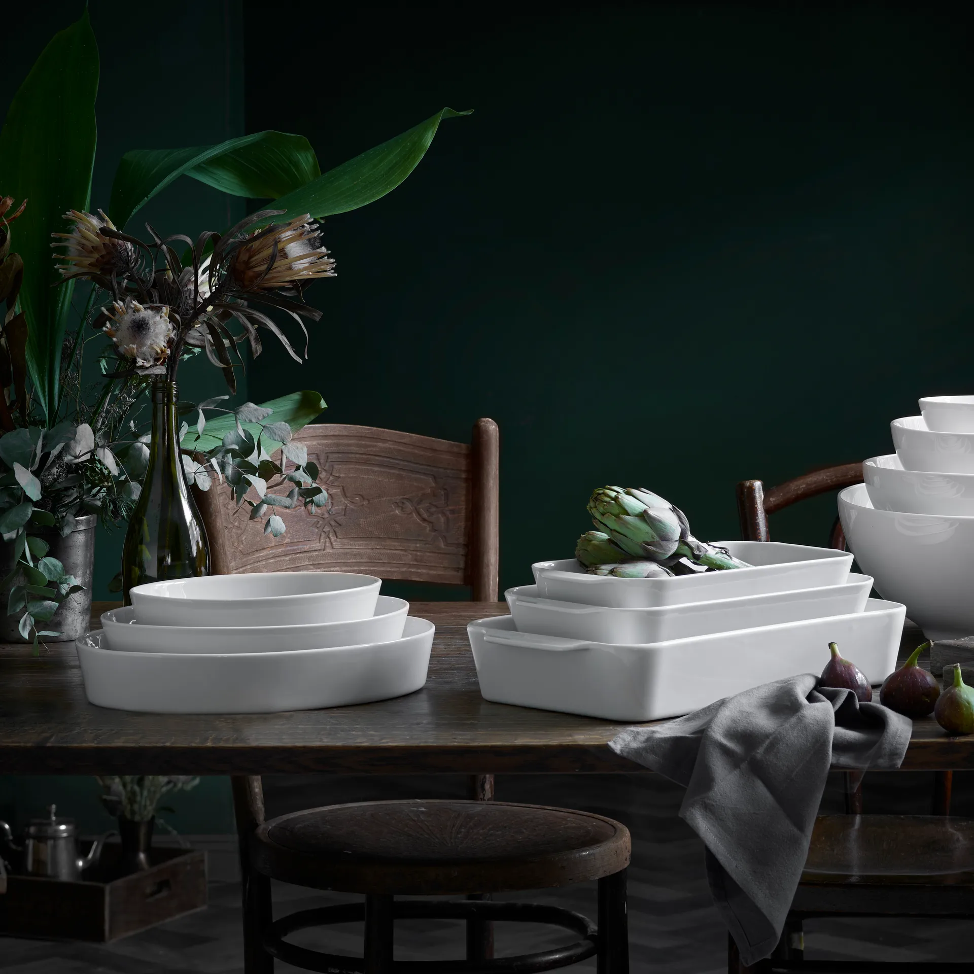 Plato ovalado Pillivuyt, blanco, grande Pillivuyt