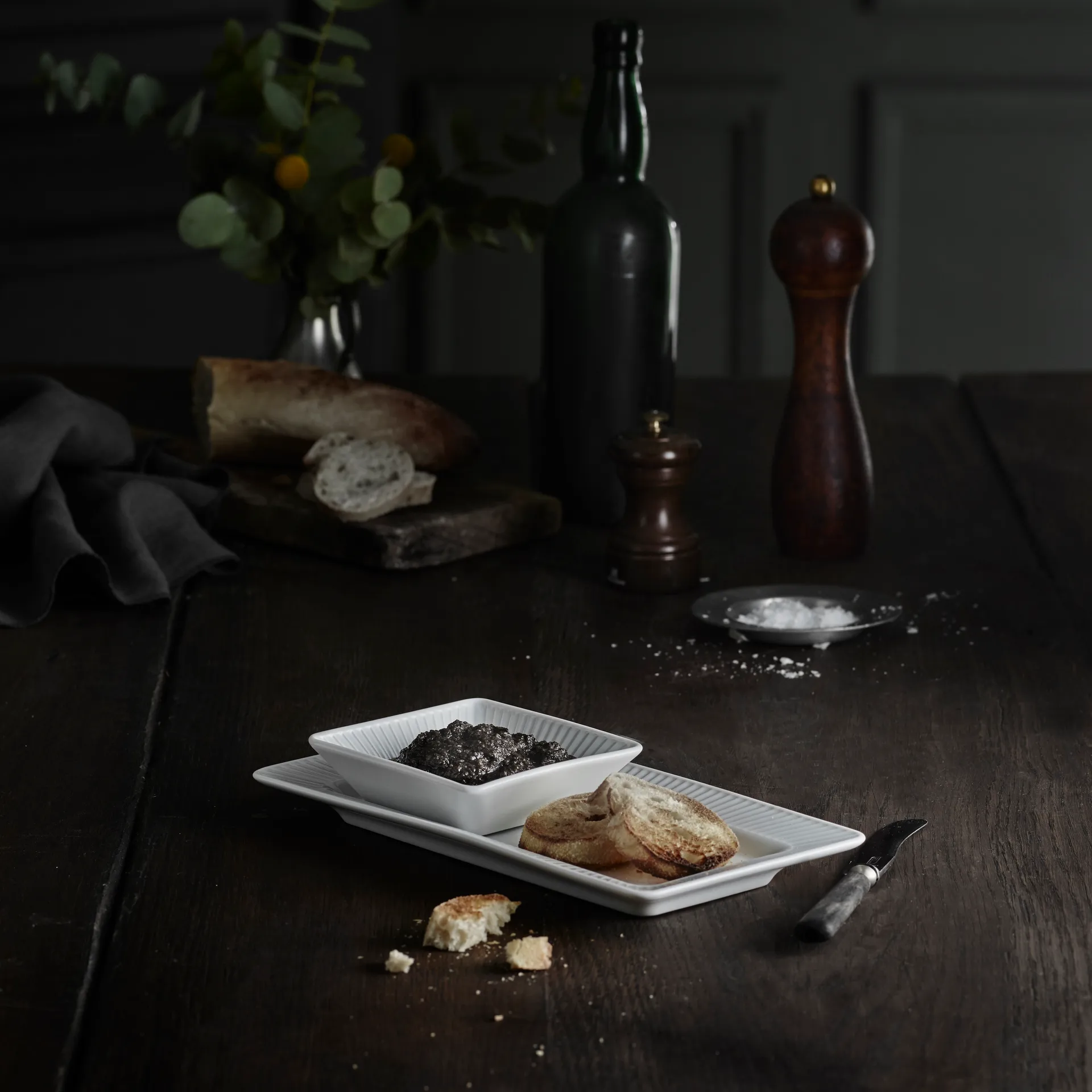 Plato Plissé 26x14 cm, blanco Pillivuyt