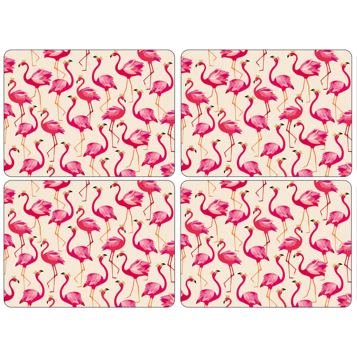 4 Salvamanteles Flamingo - 30x23 cm - Pimpernel
