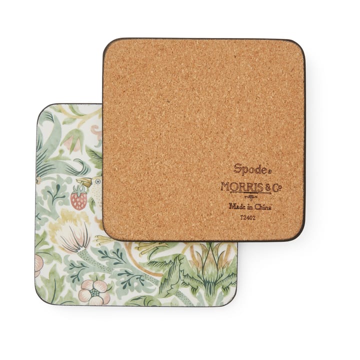 6 Posavasos Strawberry Thief, Green Pimpernel