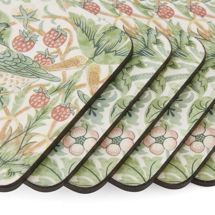 6 Posavasos Strawberry Thief, Green Pimpernel