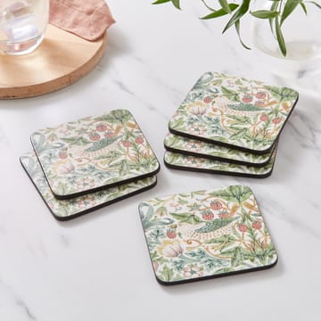 6 Posavasos Strawberry Thief - Green - Pimpernel