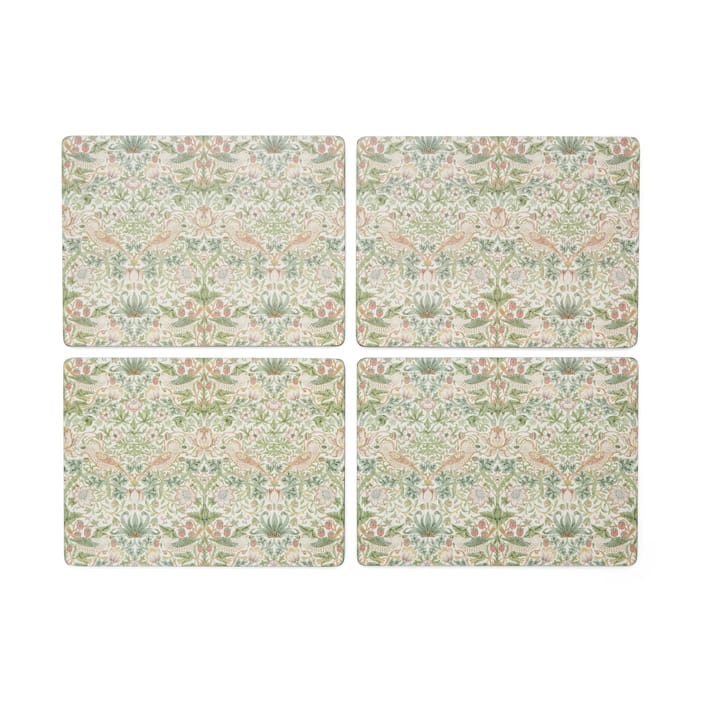 Individual Strawberry Thief 30x40 cm, 4 unidades - Green - Pimpernel