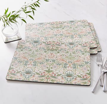 Individual Strawberry Thief 30x40 cm, 4 unidades - Green - Pimpernel