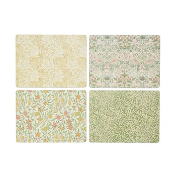 Mantel individual Morris & Co Simpley mixed 4 piezas - Fruit, Willow, Strawberry Thief, Marigold - Pimpernel