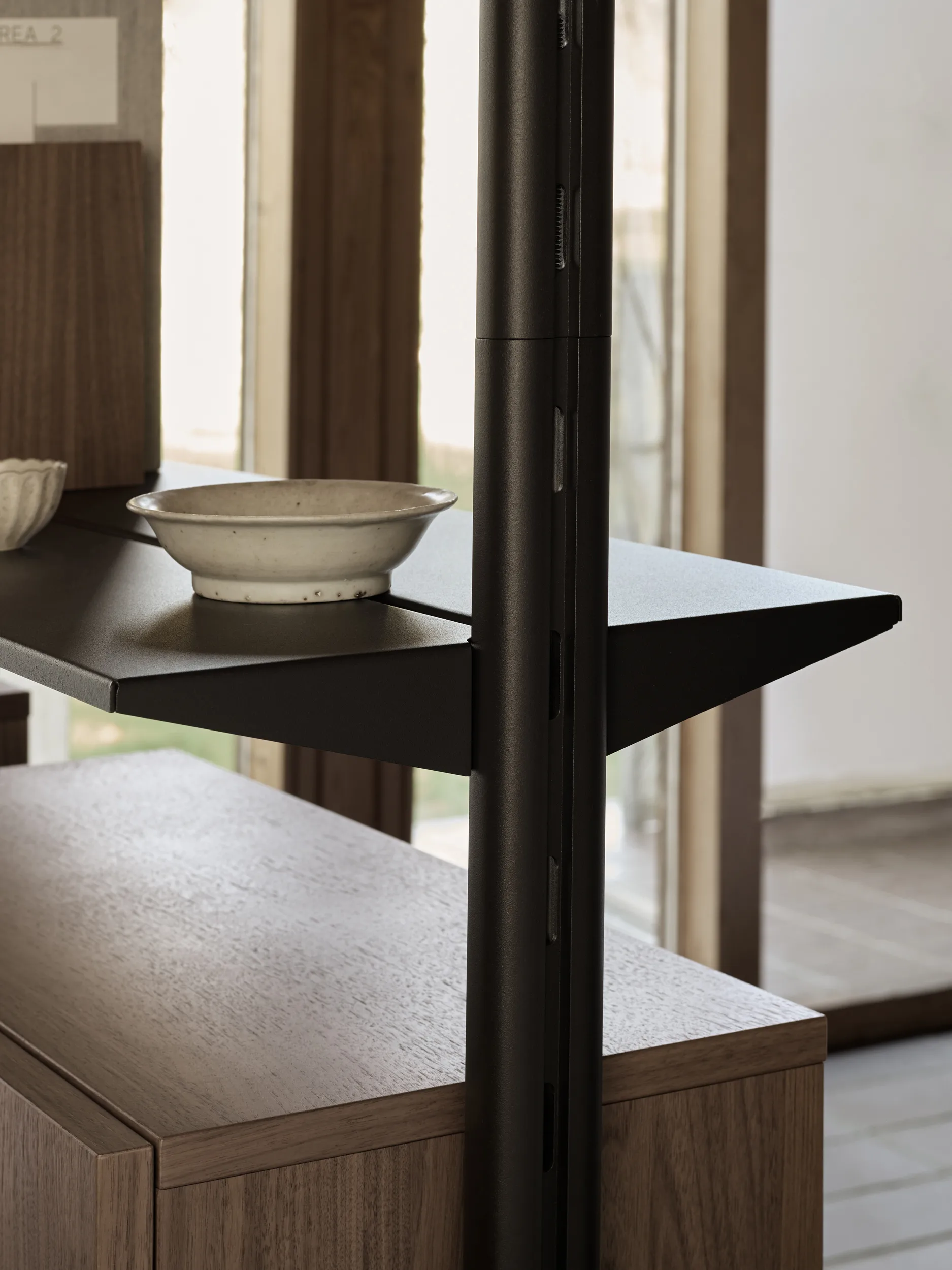 Sistema de estanterías Pira G2, F C B Negro/Nogal 248-255 cm Pira