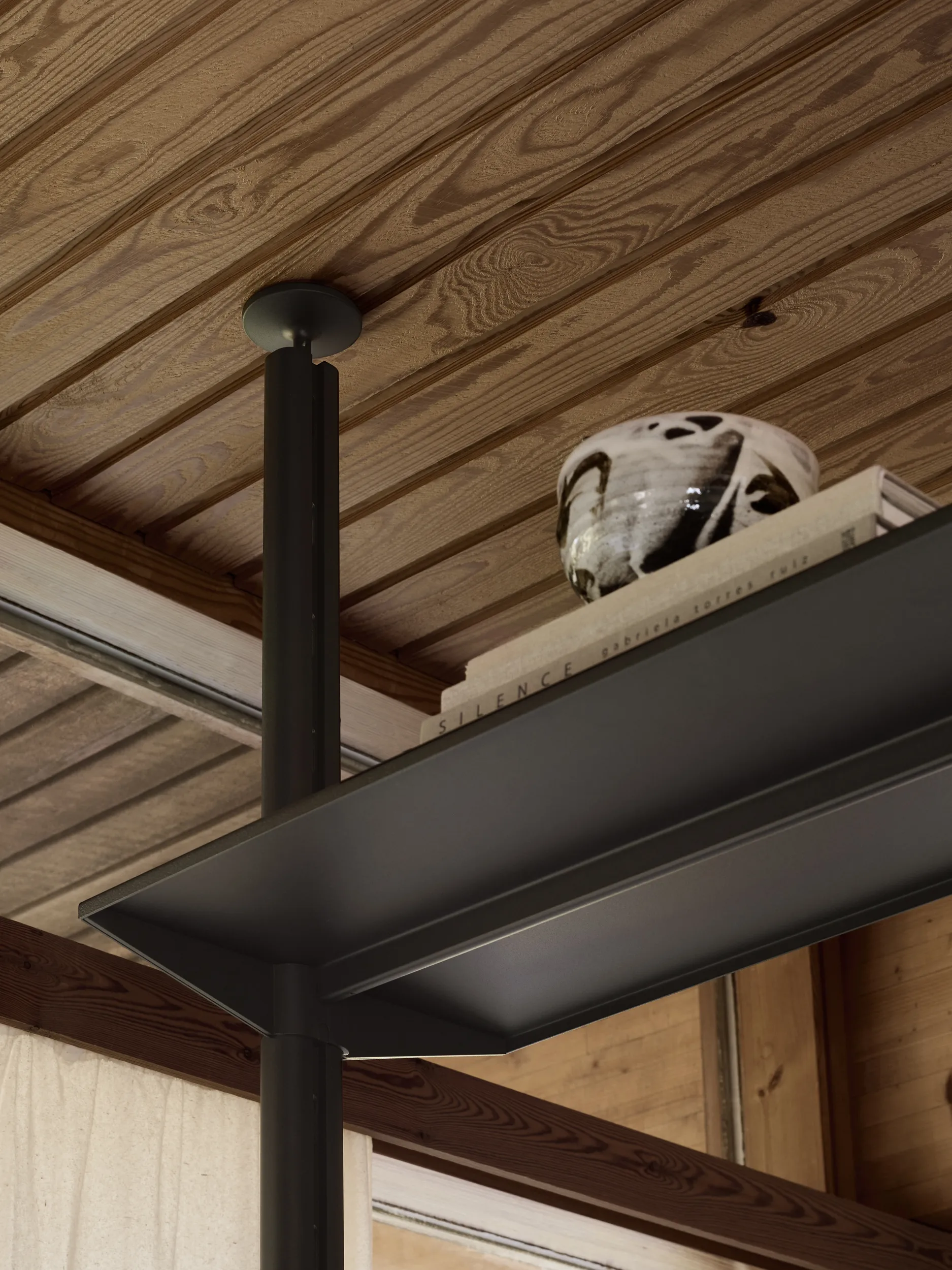 Sistema de estanterías Pira G2, F C B Negro/Nogal 248-255 cm Pira