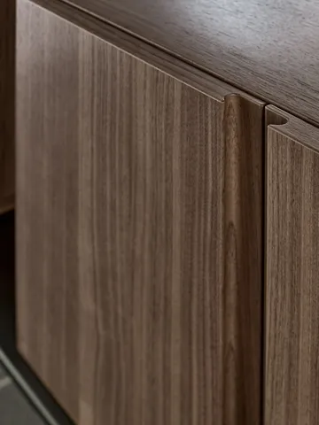 Sistema de estanterías Pira G2, W A Negro/Nogal - Pira