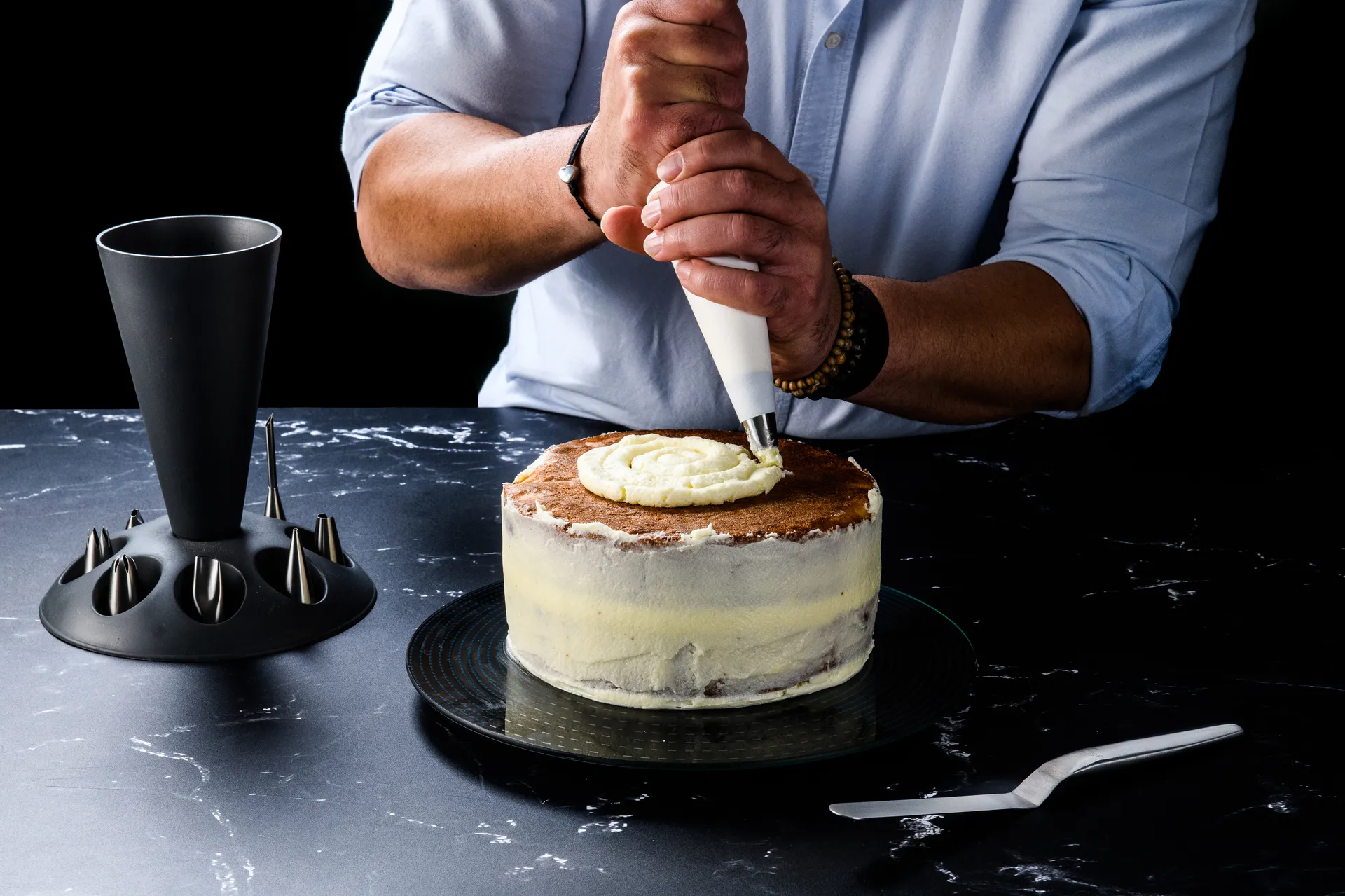 Girador de tartas Plate-it Ø30 cm, Negro Plate It