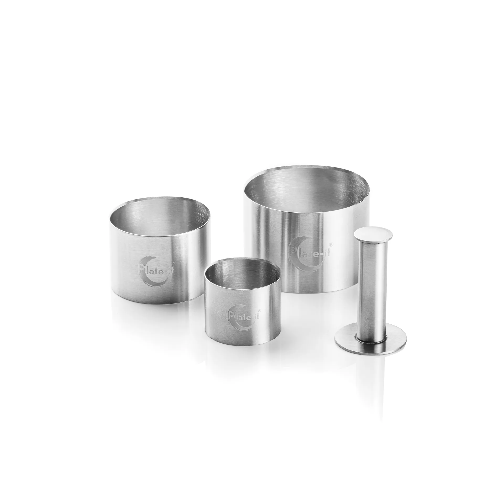 Moldes para decoración Plate-it 4 piezas, Acero Plate It