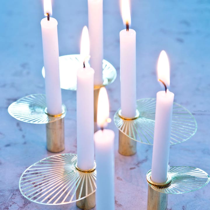 2 Candelabros Sun pequeños, Dorado Pluto Design