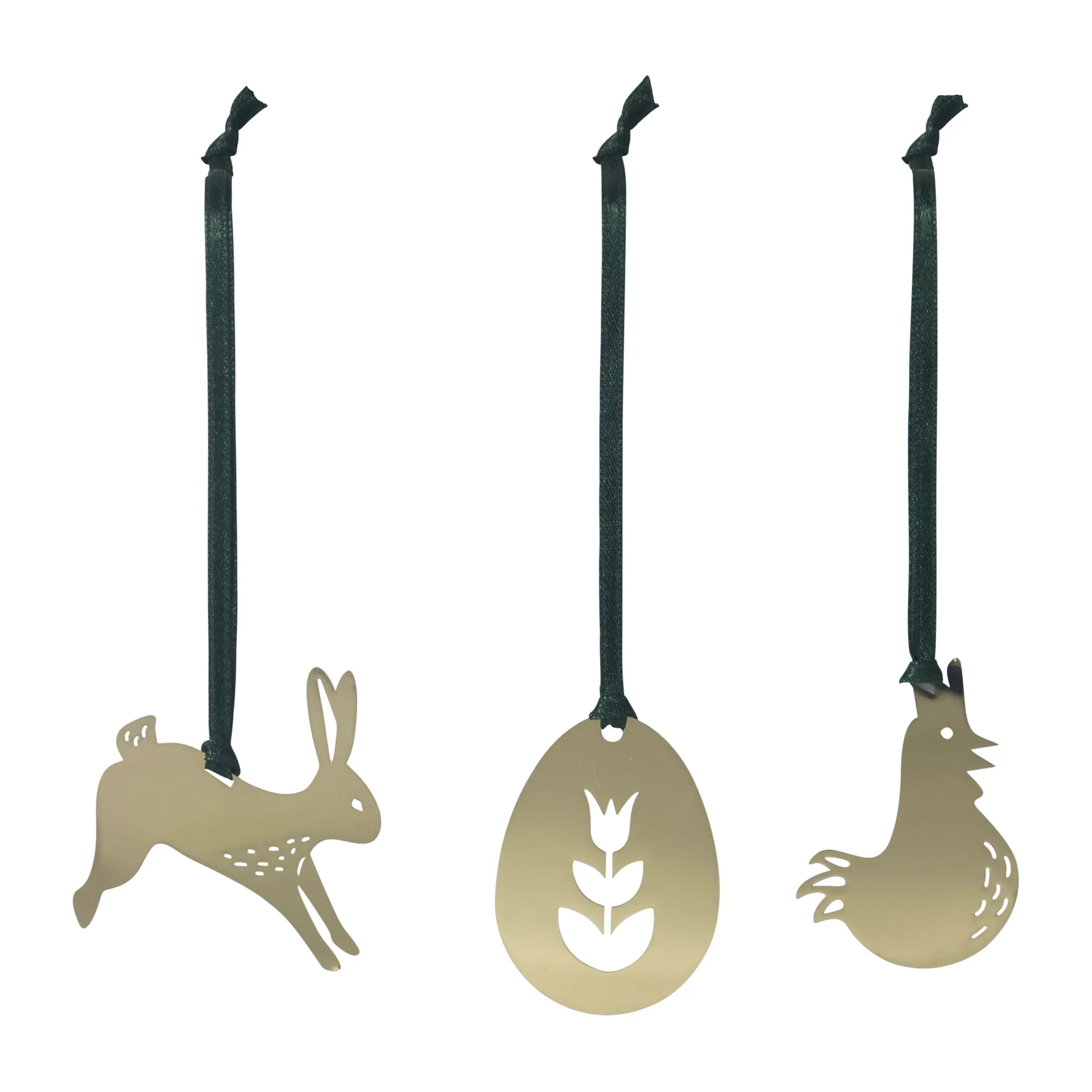 3 Colgantes de Pascua, Dorado Pluto Design