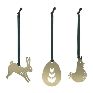 3 Colgantes de Pascua - Dorado - Pluto Design