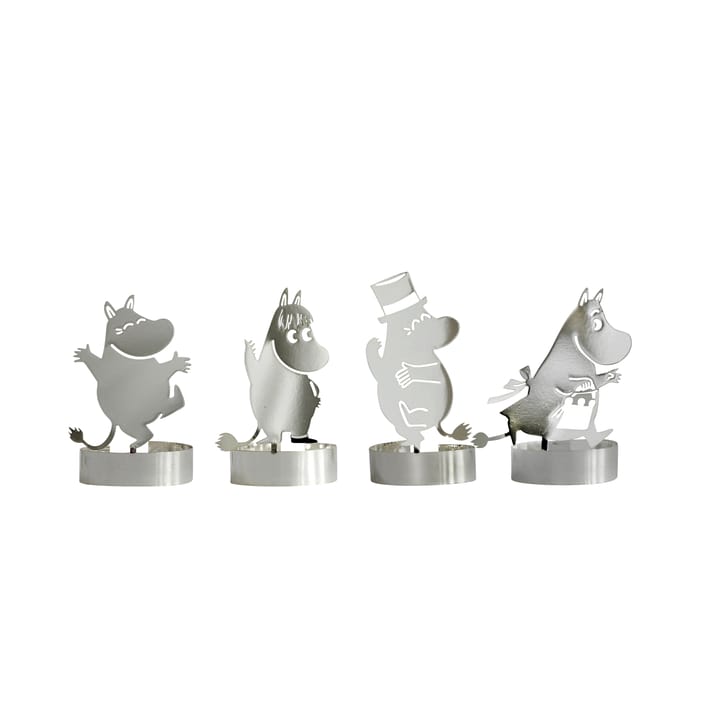4 Decoraciones para velas Moomin - plata - Pluto Design
