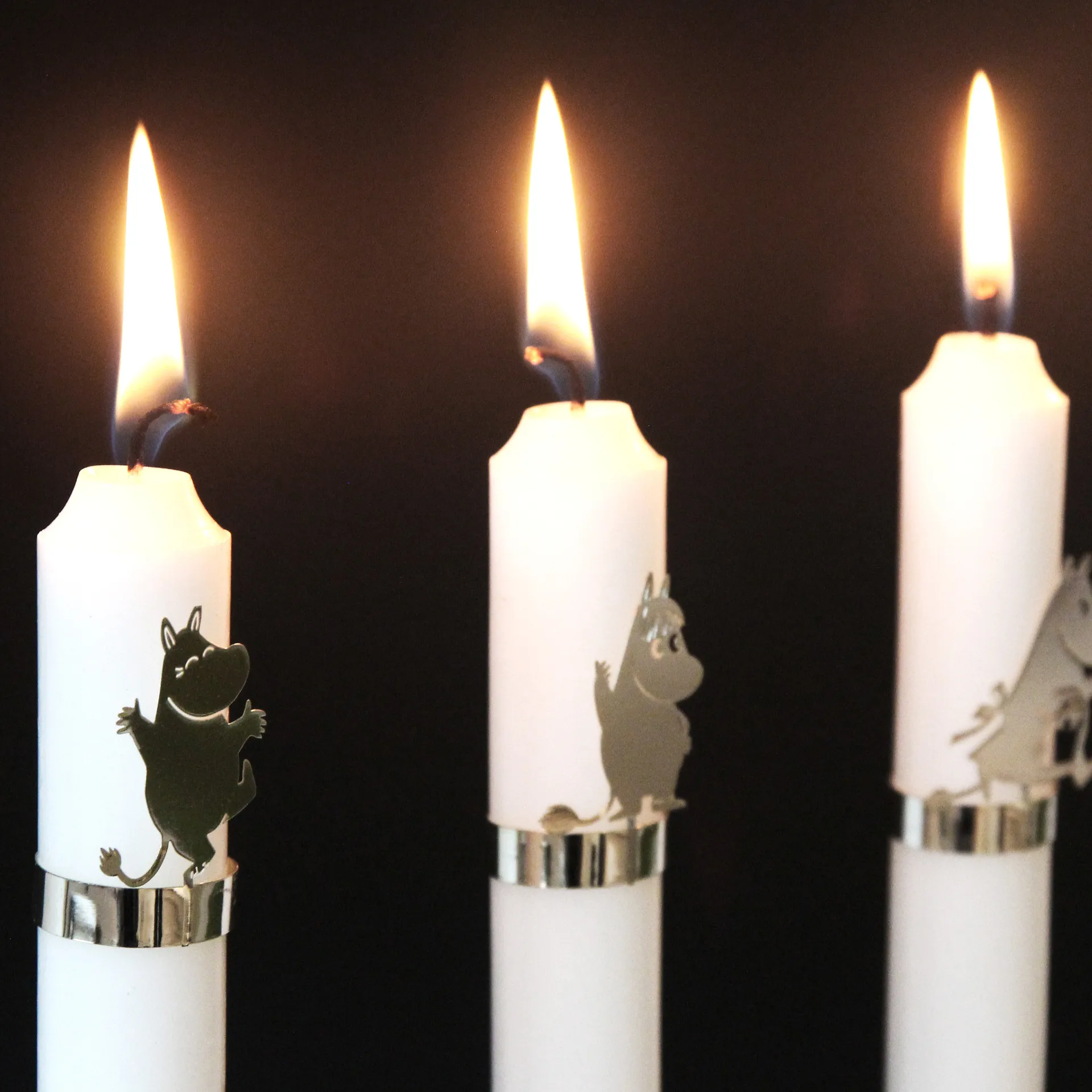 4 Decoraciones para velas Moomin, plata Pluto Design