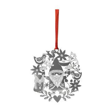 Adorno navideño Fox & Santa - Plata - Pluto Design