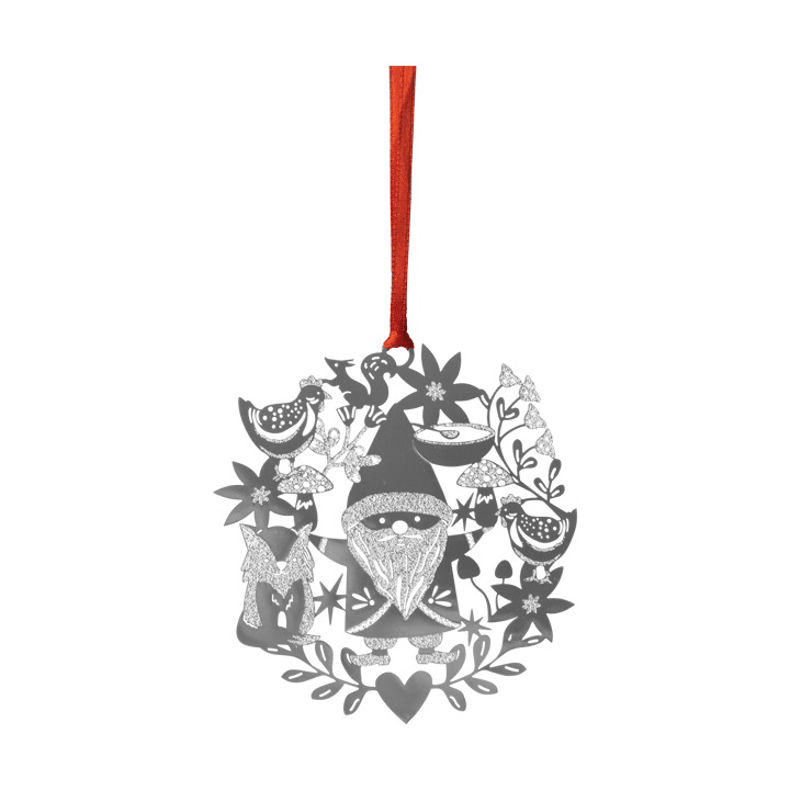 Adorno navideño Fox & Santa - Plata - Pluto Design