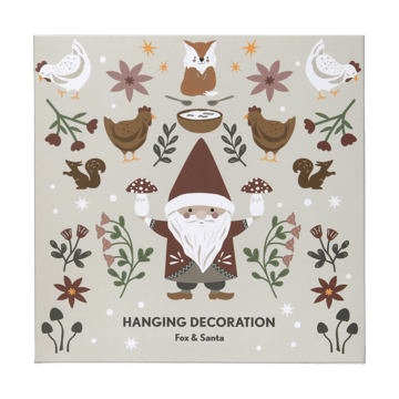 Adorno navideño Fox & Santa - Plata - Pluto Design