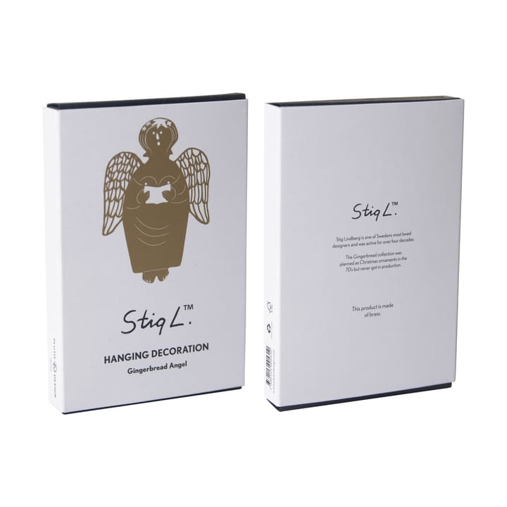 Adorno navideño Stig L Gingerbread Angel, Dorado Pluto Design