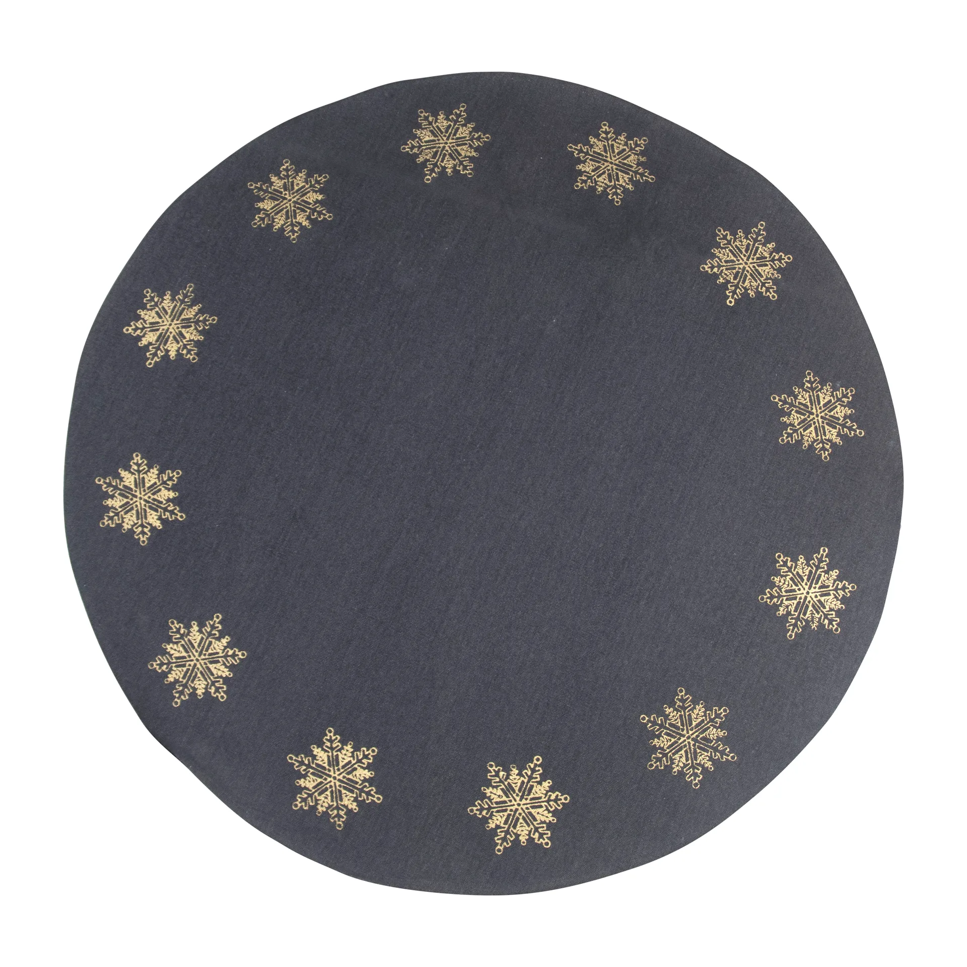 Alfombra árbol de navidad estrella de nieve Ø110 cm, gris-oro Pluto Design