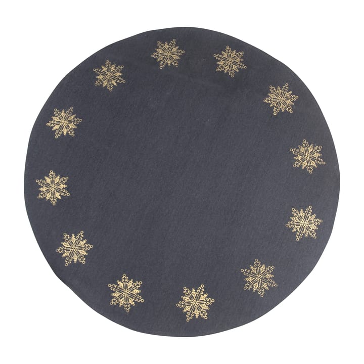 Alfombra árbol de navidad estrella de nieve Ø110 cm, gris-oro Pluto Design