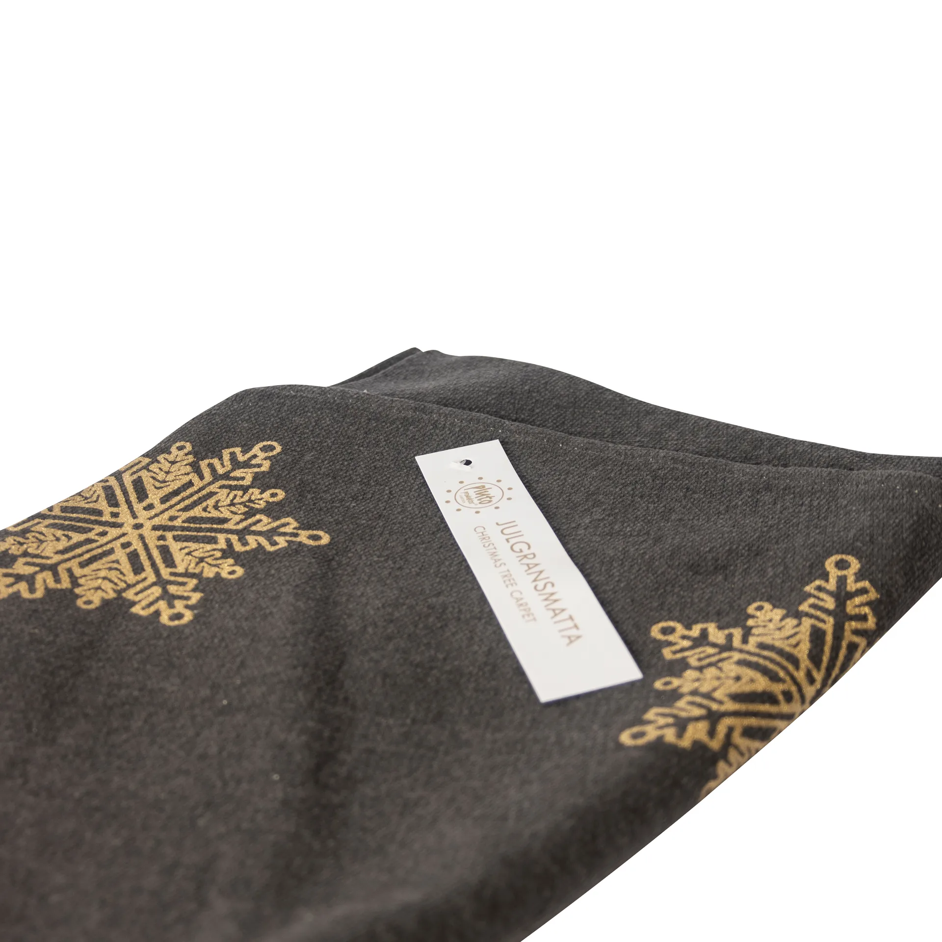 Alfombra árbol de navidad estrella de nieve Ø110 cm, gris-oro Pluto Design