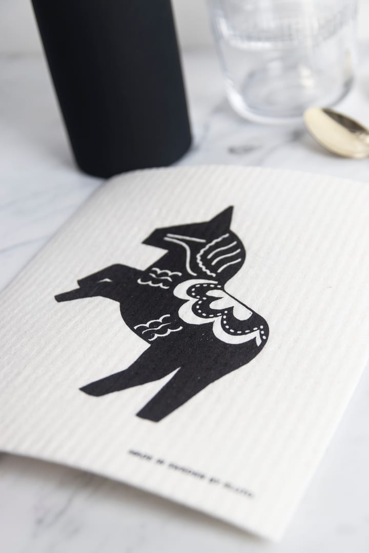 Bayeta Häst 17x20 cm, negro-blanco Pluto Design