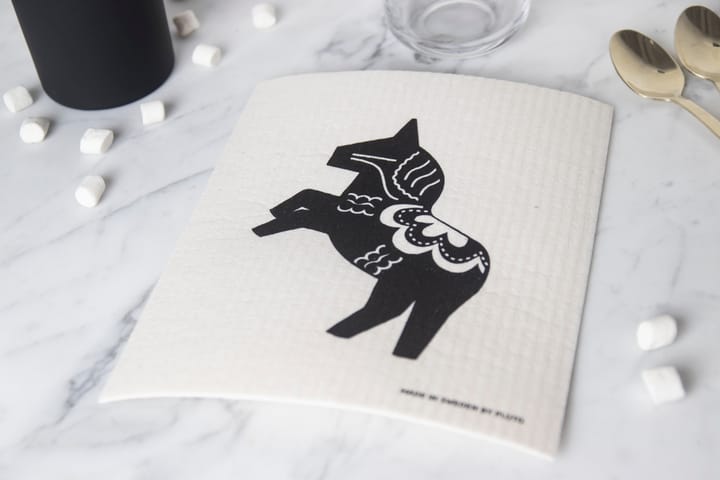 Bayeta Häst 17x20 cm, negro-blanco Pluto Design