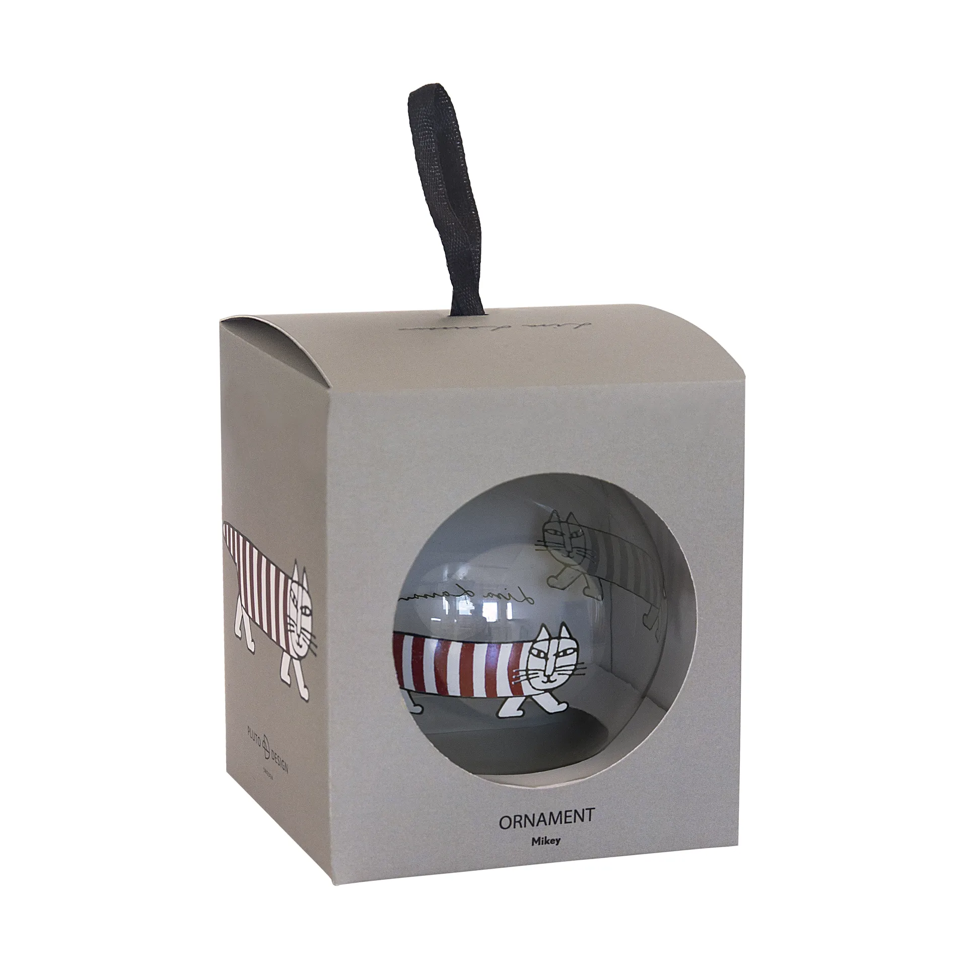 Bola de navidad Lisa Larson Mikey, Silver-red-white Pluto Design