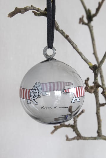 Bola de navidad Lisa Larson Mikey - Silver-red-white - Pluto Design