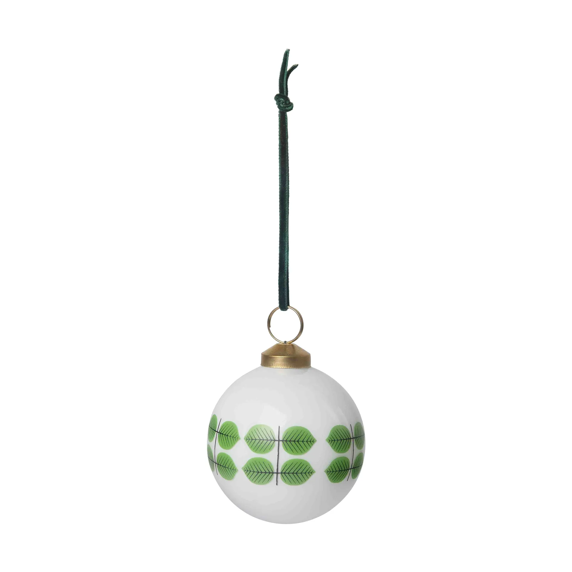 Bola para árbol de Navidad Stig L Berså Ø8 cm, Blanco-verde Pluto Design
