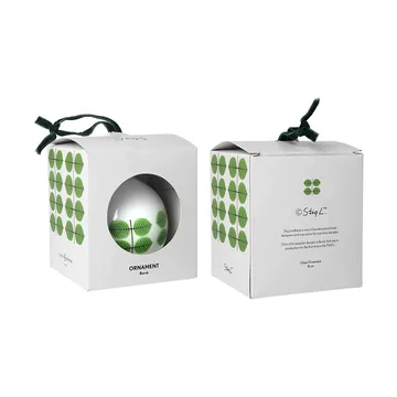 Bola para árbol de Navidad Stig L Berså Ø8 cm - Blanco-verde - Pluto Design