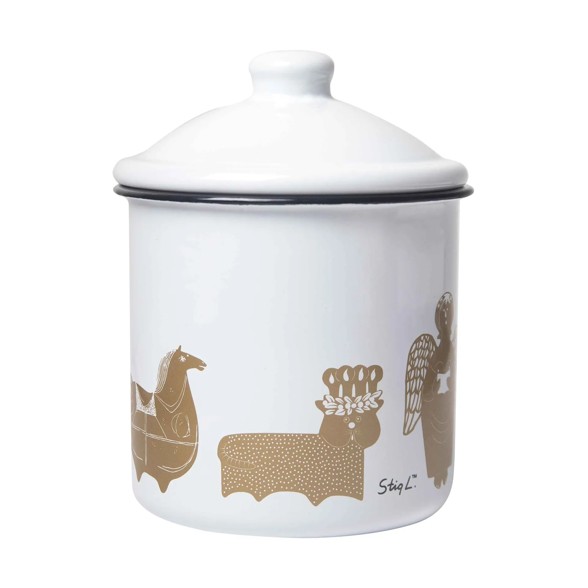 Bote Stig L Gingerbread, Blanco-oro Pluto Design