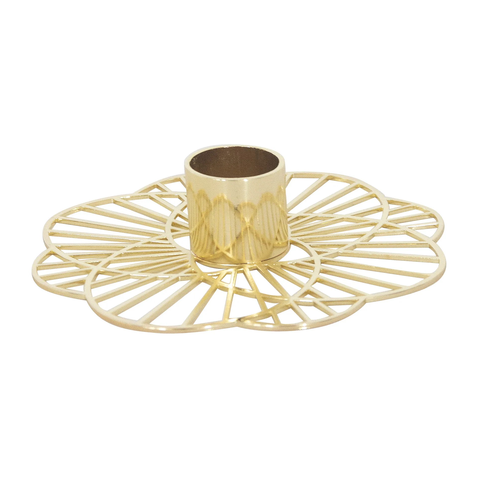 Candelabro con pie Sun, Dorado Pluto Design