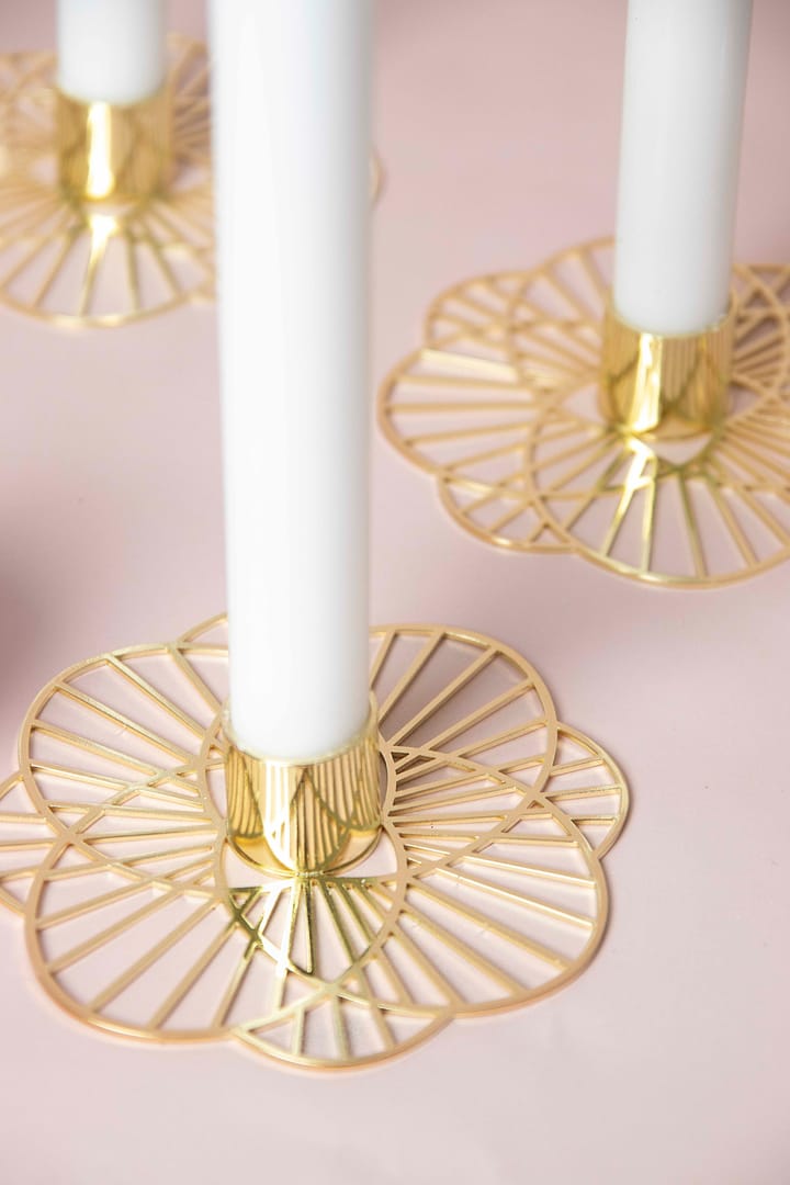 Candelabro con pie Sun, Dorado Pluto Design