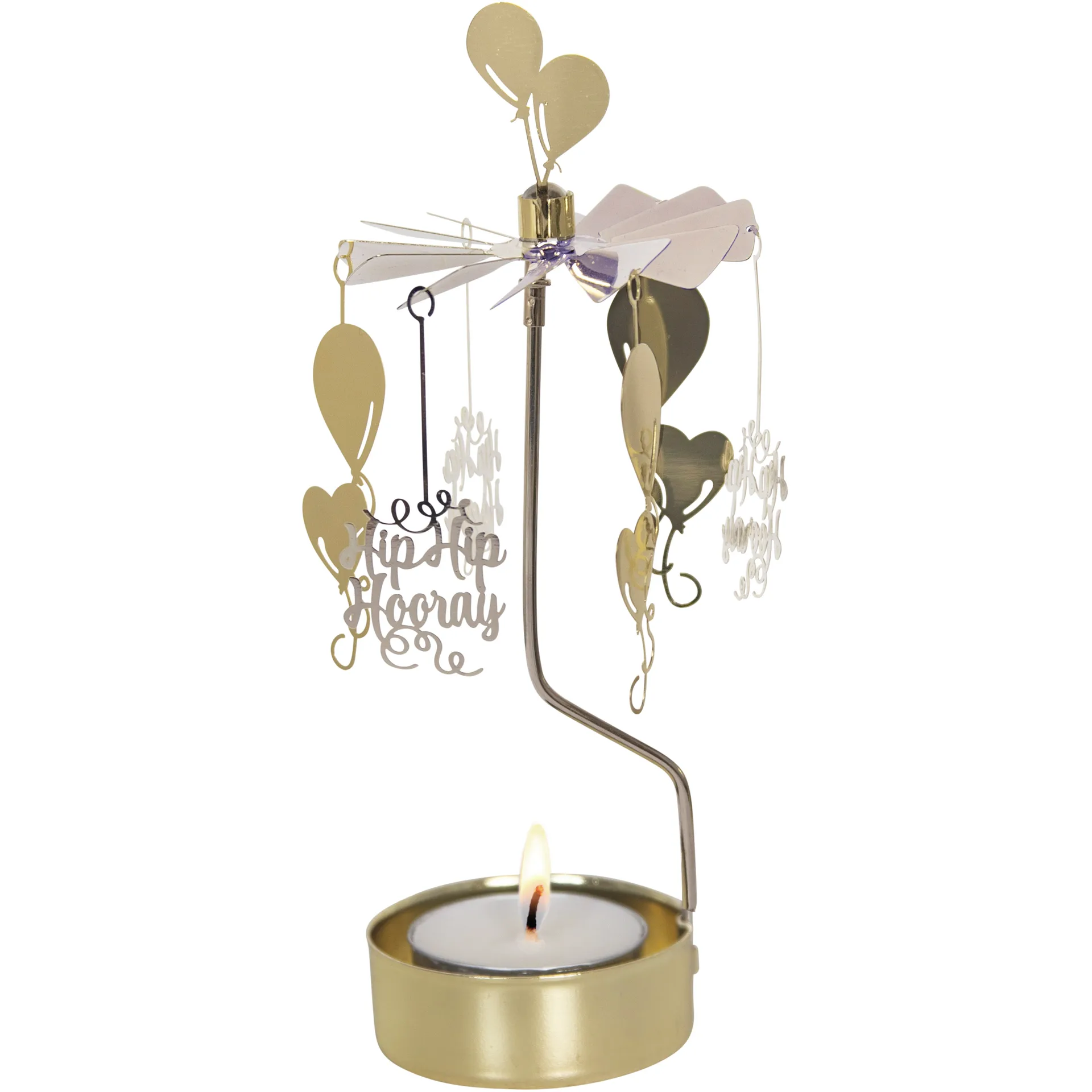Candelabro giratorio Fira, plata-oro Pluto Design