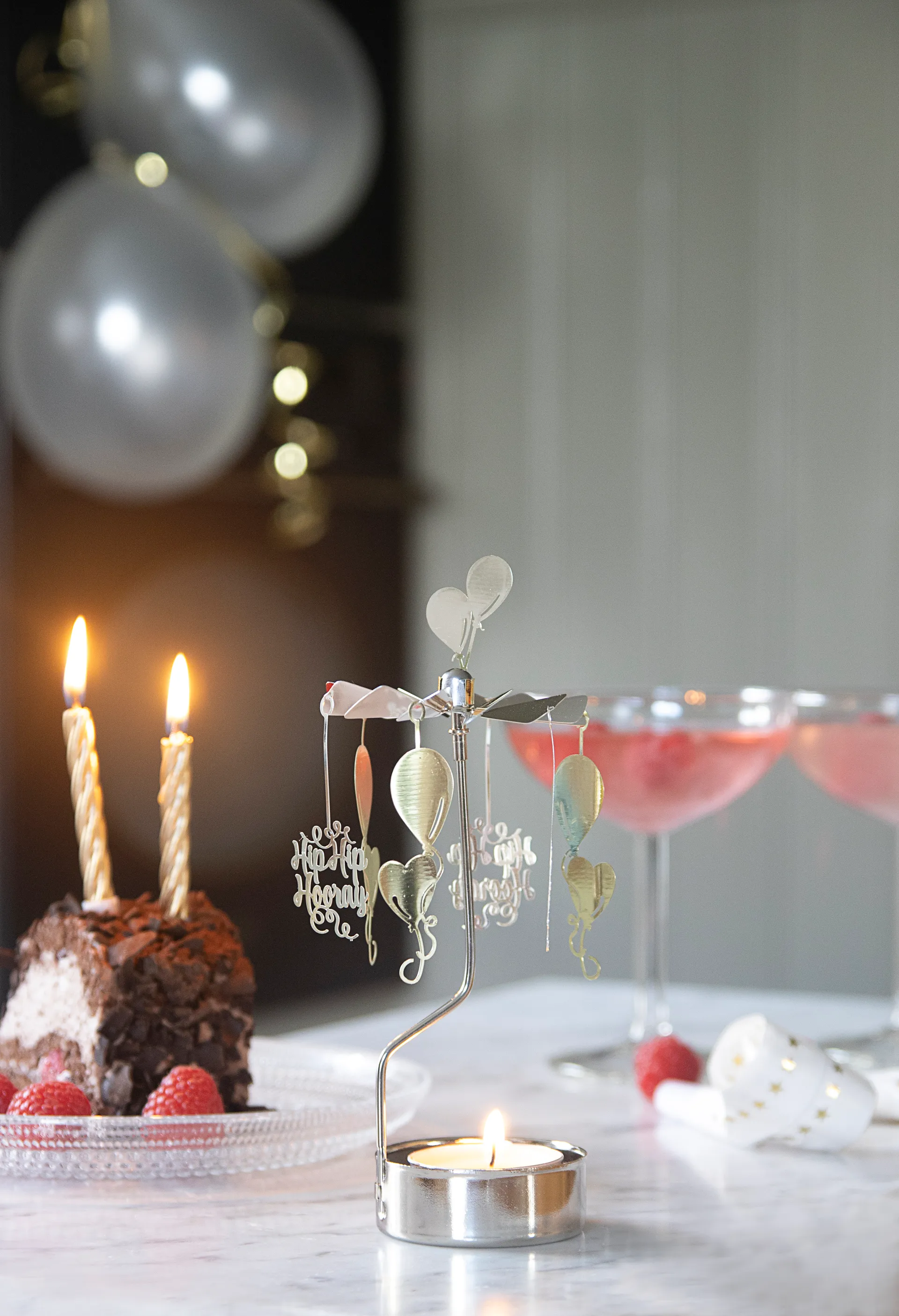 Candelabro giratorio Fira, plata-oro Pluto Design