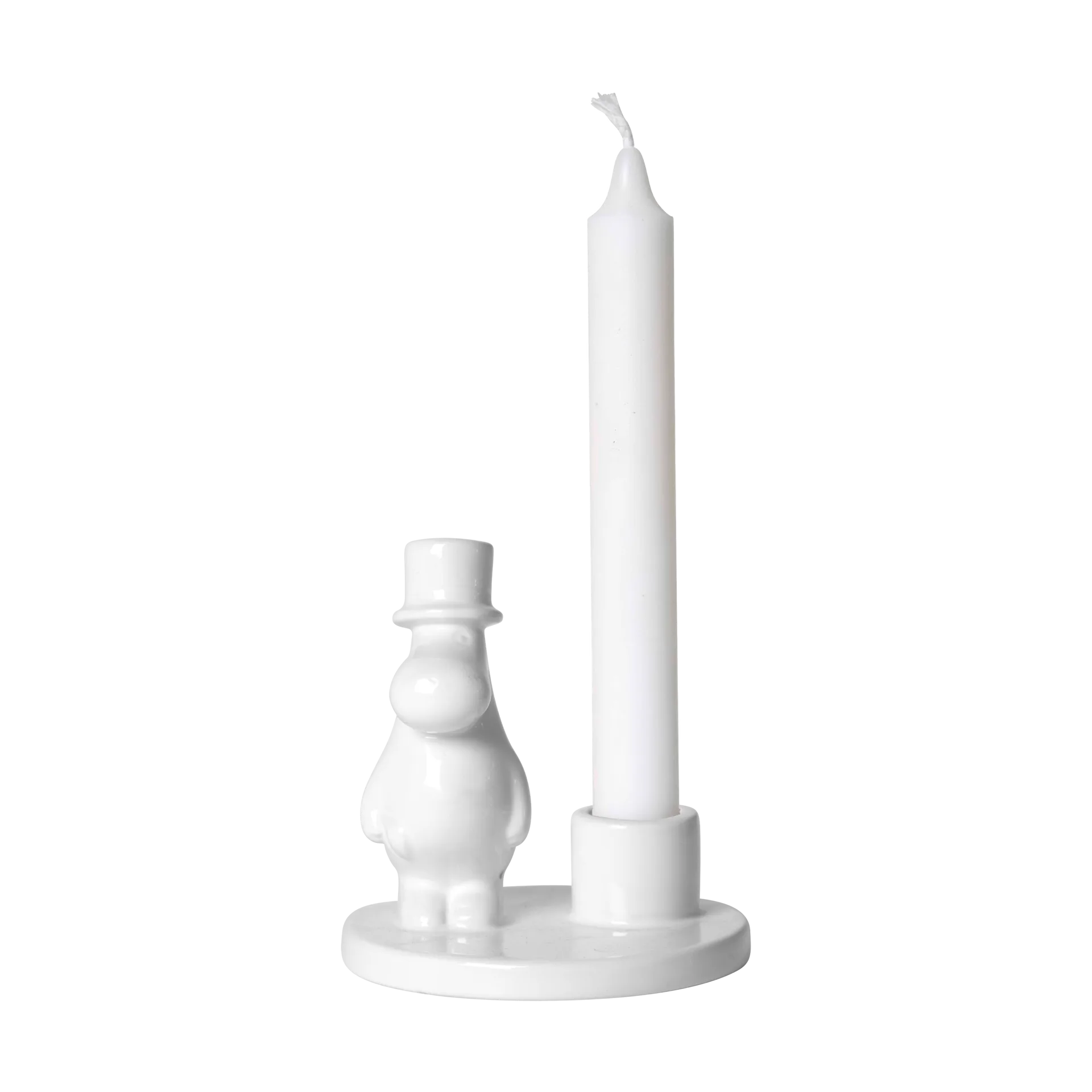 Candelabro papá Mumin cerámica, Blanco Pluto Design