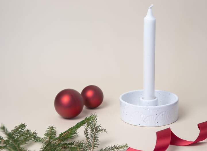 Candelabro Sun cerámica, blanco-puntos Pluto Design