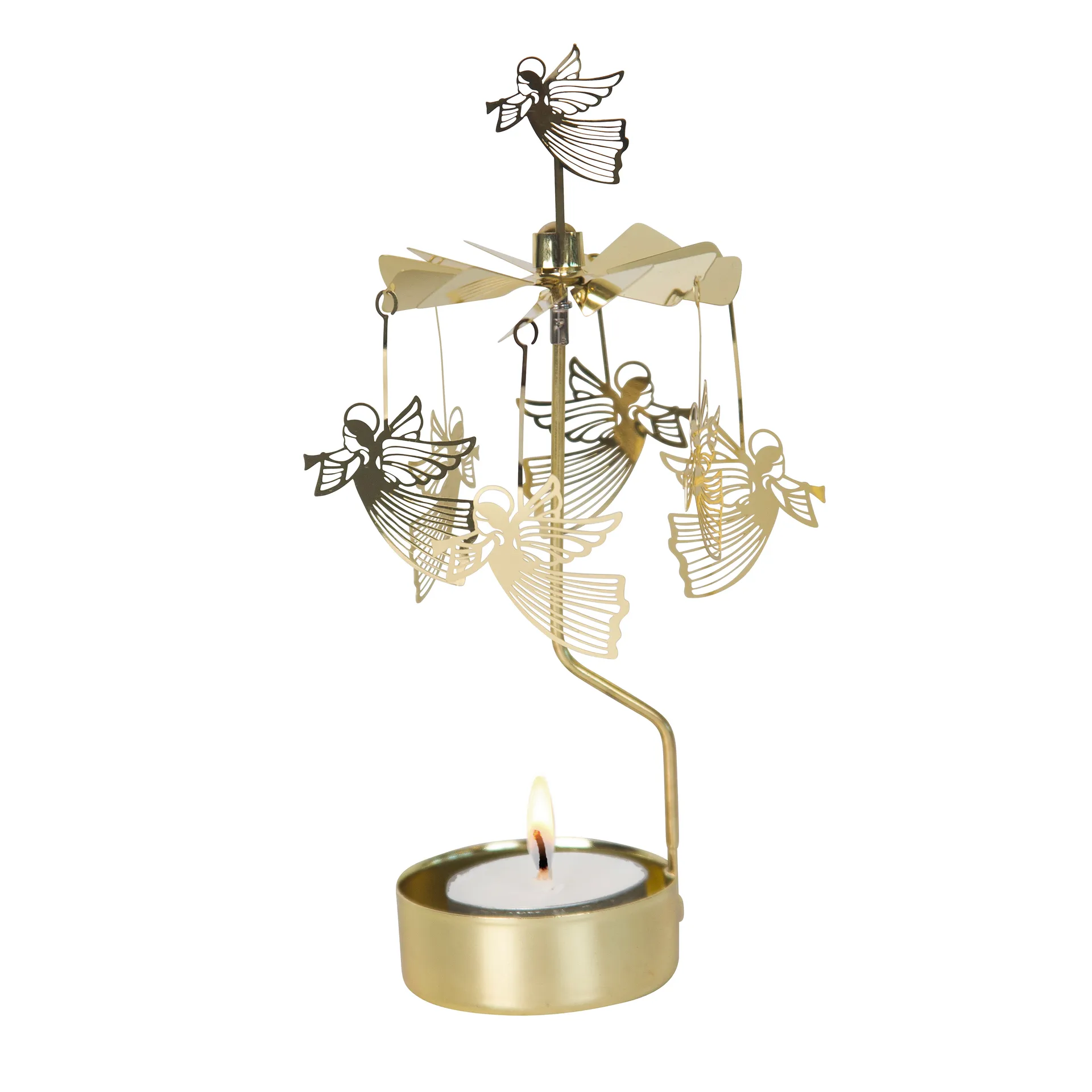 Carrillón con ángeles voladores, Dorado Pluto Design