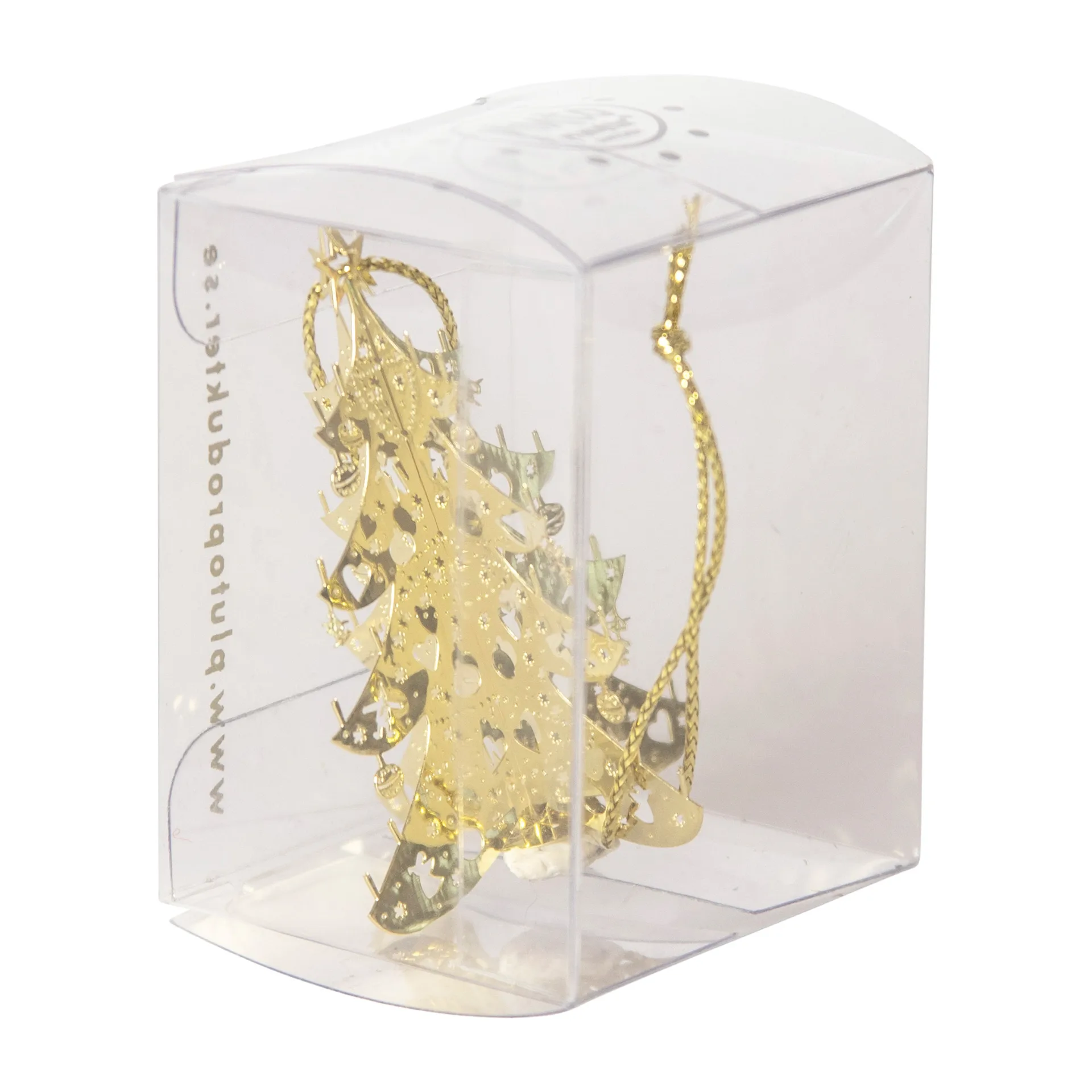 Colgante de navidad 3D abeto, Dorado Pluto Design