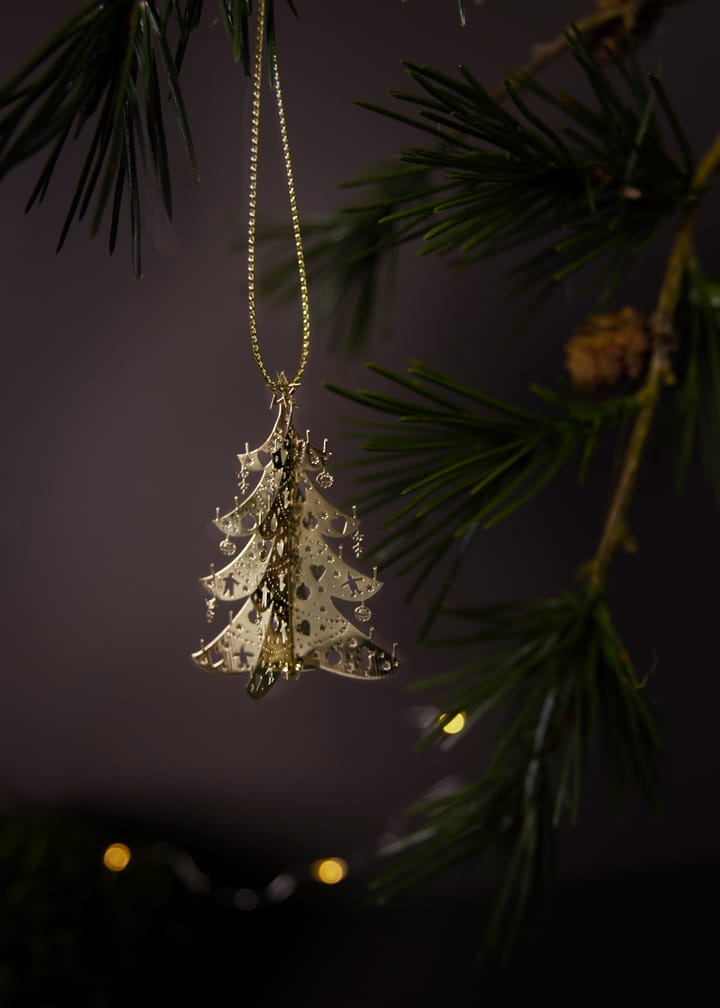 Colgante de navidad 3D abeto, Dorado Pluto Design