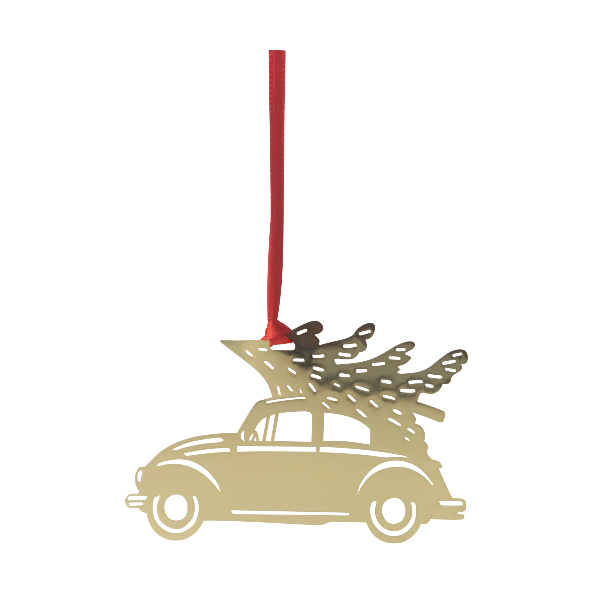 Colgante de Navidad Christmas car, Dorado Pluto Design