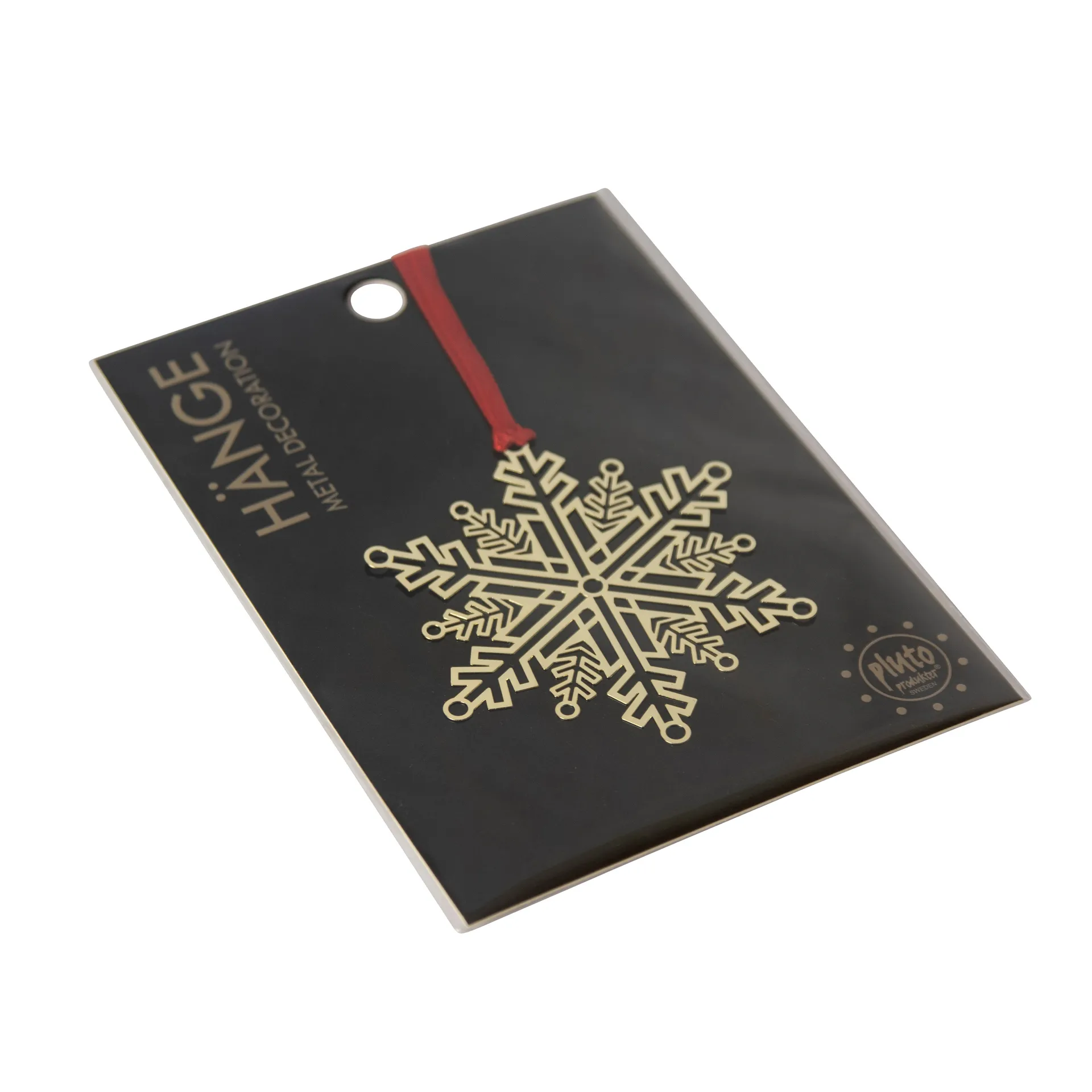 Colgante de Navidad Pluto metal, Estrella de nieve, color dorado Pluto Design