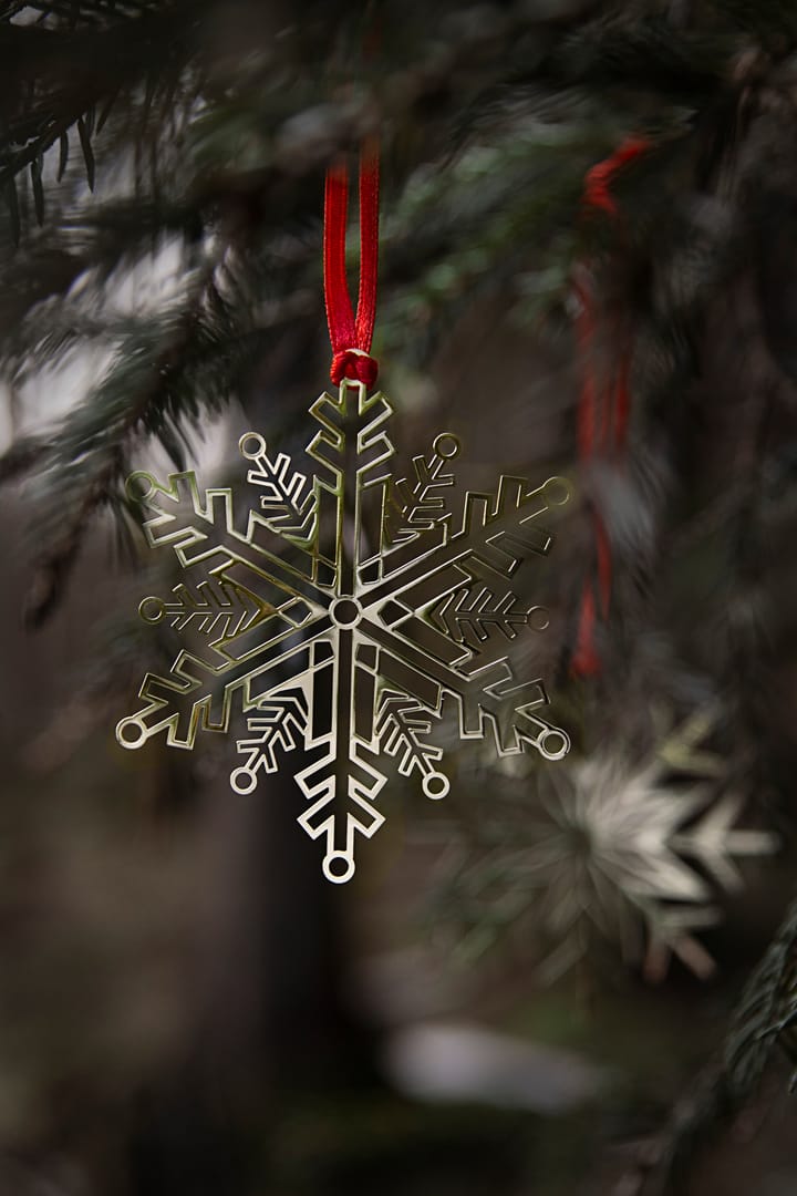 Colgante de Navidad Pluto metal, Estrella de nieve, color dorado Pluto Design