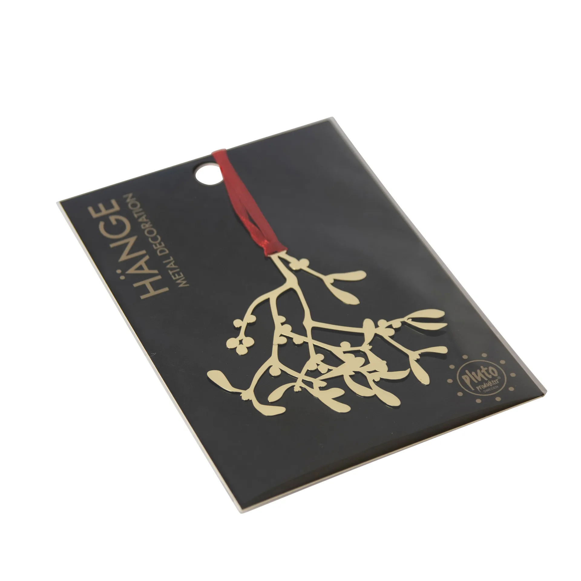 Colgante de Navidad Pluto metal, Muérdago, color dorado Pluto Design